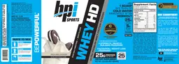Label for Whey HD Milk And Cookies