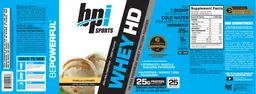 Label for Whey HD Vanilla Caramel