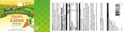Label for Organic Carrot Powder