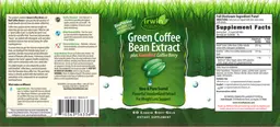 Label for Green Coffee Bean Extract Plus KonaRed Coffee Berry