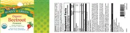 Label for Organic Beetroot Powder