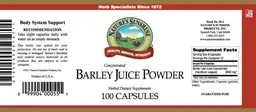 Label for Barley Juice Powder
