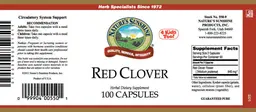 Label for Red Clover