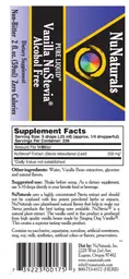 Label for Pure Liquid Vanilla NuStevia Alcohol Free