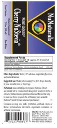 Label for Pure Liquid Cherry NuStevia