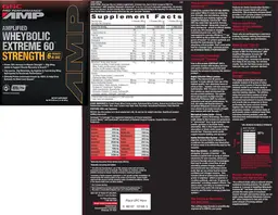 Label for Amplified Wheybolic Extreme 60 Strength Fruit Punch
