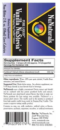 Label for Pure Liquid Vanilla NuStevia