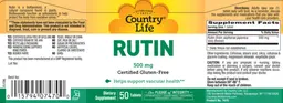 Label for Rutin 500 mg