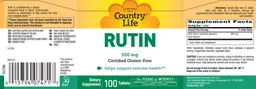 Label for Rutin 500 mg