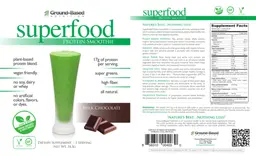 Label for Superfood Protein Smoothie Milk Chocolate