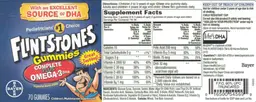 Label for Flintstones Gummies Complete plus Omega-3 DHA
