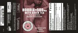 Label for Hoodia 500 mg with Green Tea