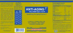 Label for Anti-Aging 3 Collagen Type I, II & III Mixed Berry