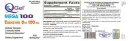 Label for QGel Mega100 Coenzyme Q10 100 mg