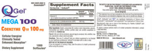 QGel Mega 100 Coenzyme Q10 100 mg
