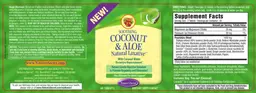 Label for Soothing Coconut & Aloe Natural Laxative