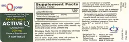 Label for Extra Strength Active Q 200 mg