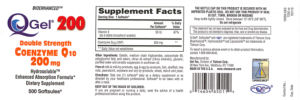 QGel 200 Double Strength Coenzyme Q10 20