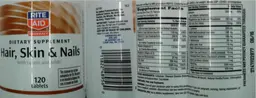 Label for Hair, Skin & Nails