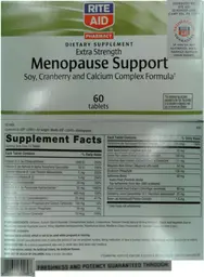 Label for Extra Strength Menopause Support