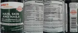 Label for Hair, Skin and Nails