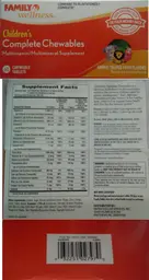 Label for Children's Complete Chewables Fruit Flavor