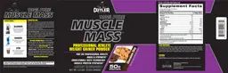Label for 100% Pure Muscle Mass Chocolate Chip