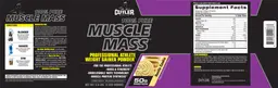 Label for 100% Pure Muscle Mass Vanilla Cookie