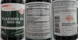 Label for Flaxseed Oil 1000 mg