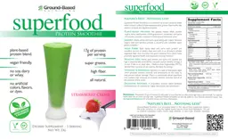 Label for Superfood Protein Smoothie Strawberry Creme