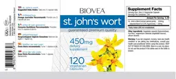 Label for St. John's Wort 450 mg