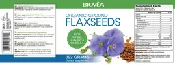 Label for Organic Ground Flaxseeds