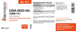 Label for Chia Seed Oil 1000 mg