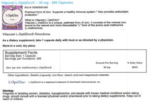 L-OptiZinc 30 mg
