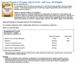 Vitamin K Complex 400 mcg