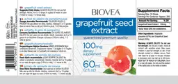 Label for Grapefruit Seed Extract 100 mg
