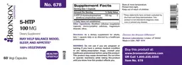 Label for 5-HTP 100 mg