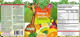 Label for Omega-3 Citrus-Chews Super Citrus Soft Chews
