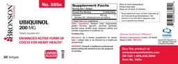 Label for Ubiquinol 200 mg