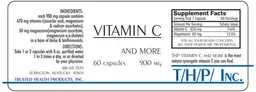 Label for Vitamin C And More