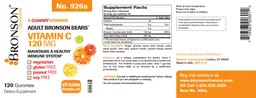 Label for Adult Bronson Bears Vitamin C 120 mg