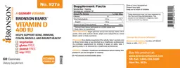 Label for Bronson Bears Vitamin D 400 IU