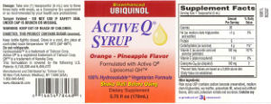Active Q Syrup Orange - Pineapple Flavor