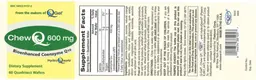 Label for ChewQ 600 mg