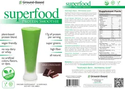 Label for Superfood Protein Smoothie Milk Chocolate