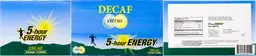 Label for 5-Hour Energy Decaf Citrus