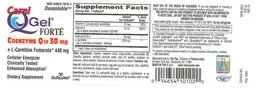 Label for Carni QGel Forte Coenzyme Q10 30 mg + L-Carnitine Fumarate 440 mg