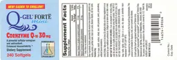 Label for Q-Gel Forte Mini Coenzyme Q-10 30 mg