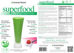 Label for Superfood Protein Smoothie Strawberry Creme