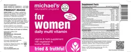 Label for For Women Daily Multi Vitamin